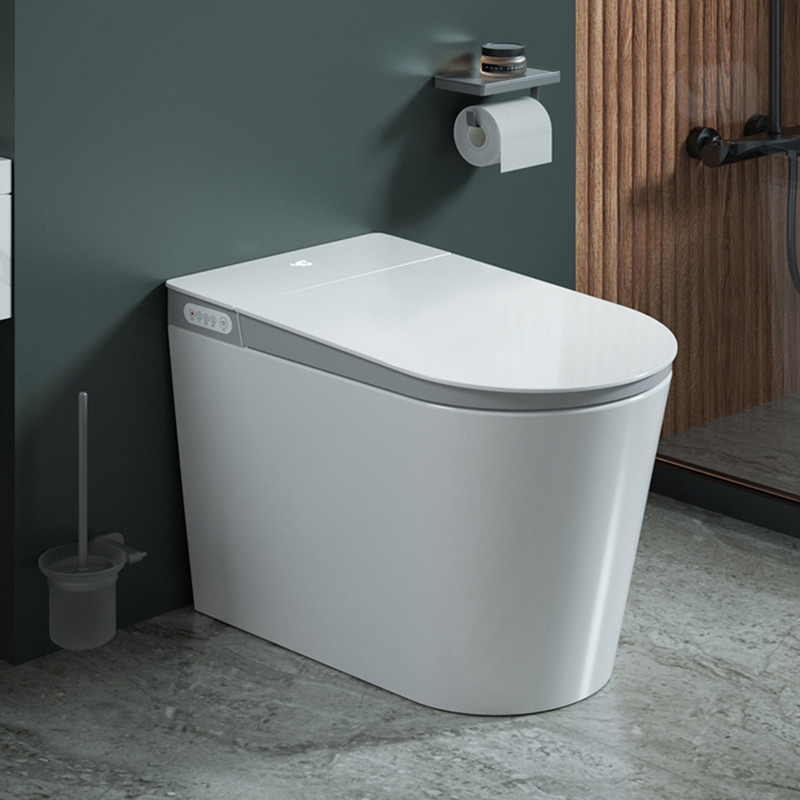 ชั้นเซรามิก One Piece โถสุขภัณฑ์อัจฉริยะอัจฉริยะ Electric Automatic Flush WC Bidet
