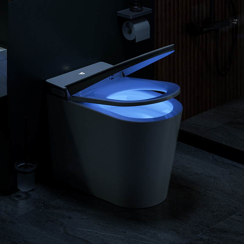 ชั้นเซรามิก One Piece โถสุขภัณฑ์อัจฉริยะอัจฉริยะ Electric Automatic Flush WC Bidet