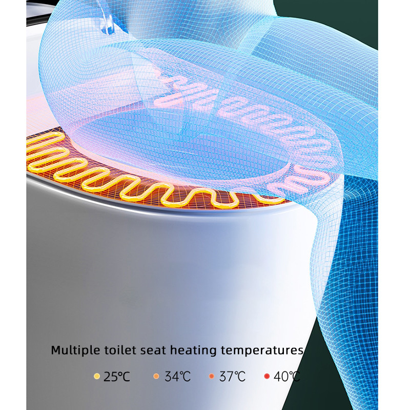 ชั้นเซรามิก One Piece โถสุขภัณฑ์อัจฉริยะอัจฉริยะ Electric Automatic Flush WC Bidet