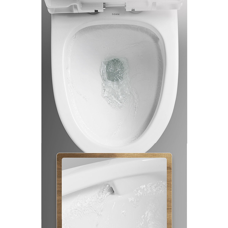 One Piece Bathroom Ceramic Toilet 4.2 / 6L Dual Siphon Flushing Floor Mounted