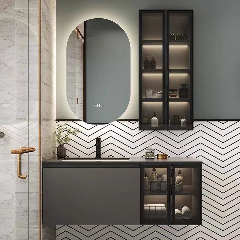 Top Carrara Bathroom Vanity Units Curved White สีหินอ่อนแท้