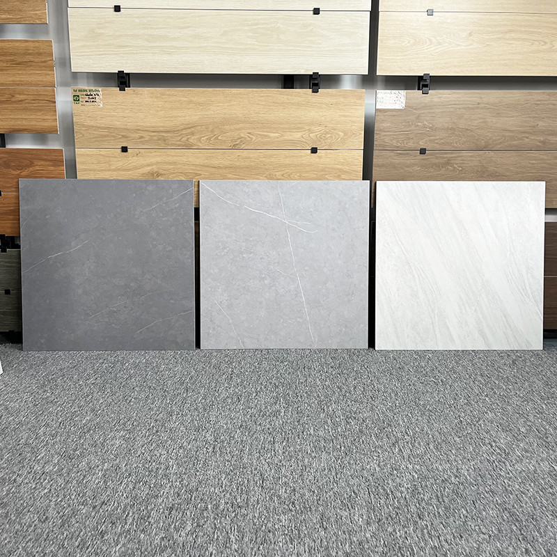 กระเบื้องห้องนั่งเล่นสไตล์ใหม่สำหรับพื้น 60x60 กระเบื้องพื้นชนบทเคลือบด้านกันลื่น