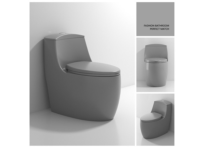 โถสุขภัณฑ์เซรามิกเคลือบสีขาว One Piece Wc Dual Flush S Trap