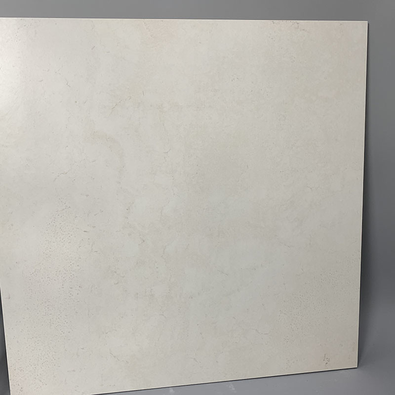 600x600mm ตัวเต็มสีขาวพื้นหินอ่อนเคลือบเงากระเบื้องผนังกันลื่น