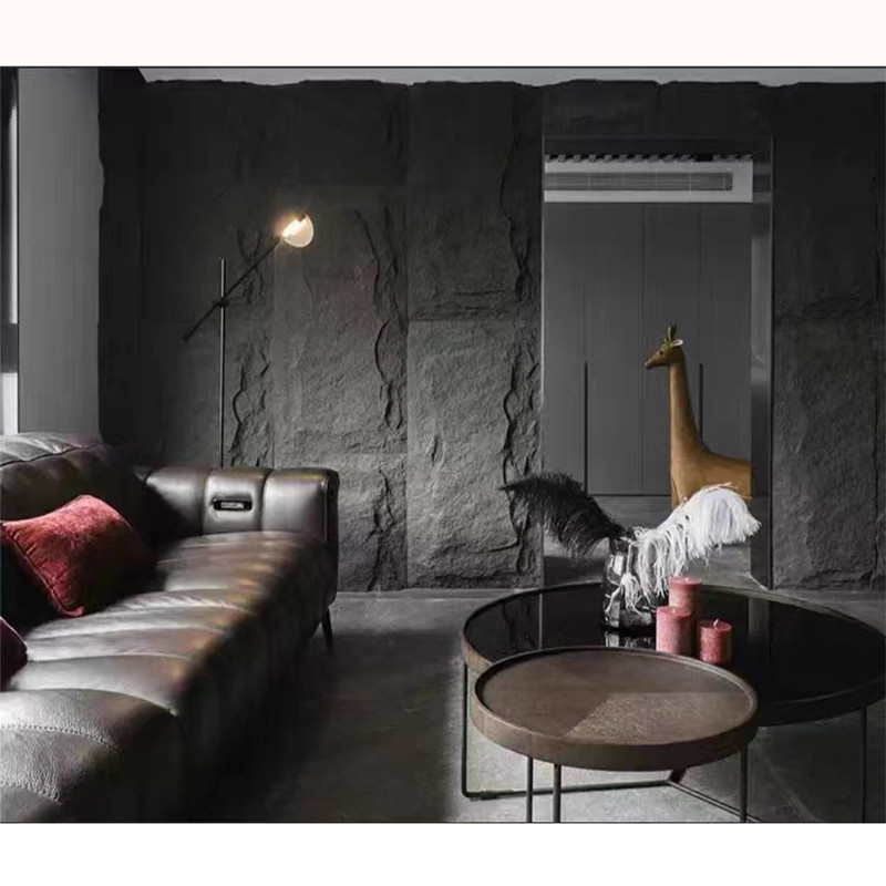 PU Faux Culture ยูรีเทนเทียมในร่มกลางแจ้ง 3D Wall Cladding Stone Panels