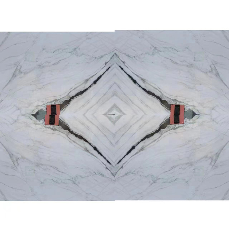 Black Veins White Marble Panda White Wall Flooring Stairs Natural Marble Stone Slab