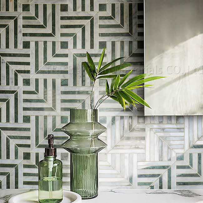 หิน โมไซค์ มาร์บอร์ ไม่เลื่อน Tile ดิน สําหรับห้องอาหาร ห้องน้ําครัว