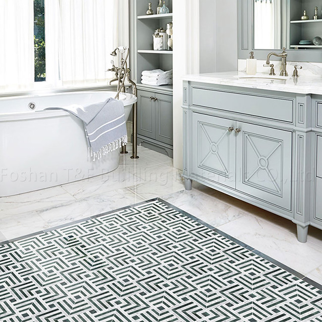 หิน โมไซค์ มาร์บอร์ ไม่เลื่อน Tile ดิน สําหรับห้องอาหาร ห้องน้ําครัว