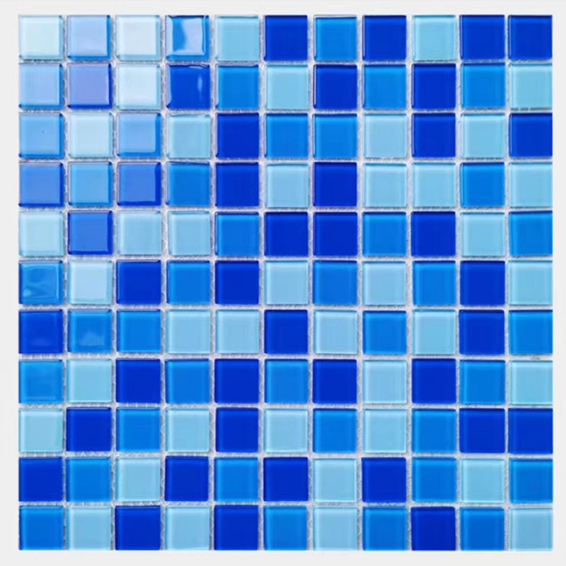 300x300mm กระจกกระจกคริสตัล โมไซค์พื้นผนัง Tile สําหรับห้องน้ํา สระว่ายน้ํา ห้องครัว Backsplash