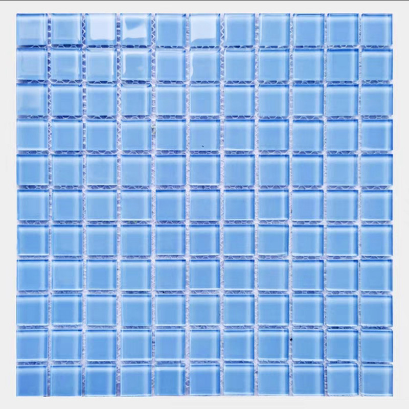 300x300mm กระจกกระจกคริสตัล โมไซค์พื้นผนัง Tile สําหรับห้องน้ํา สระว่ายน้ํา ห้องครัว Backsplash