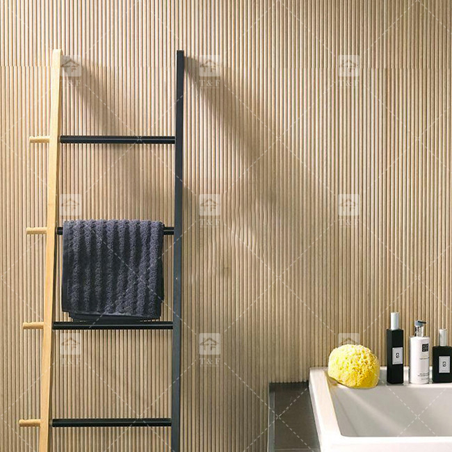 Grille Pull Trough Imitation Wood Grain กระเบื้องเซรามิค ลานระเบียง เนื้อที่หรู ผนังพื้นหลัง