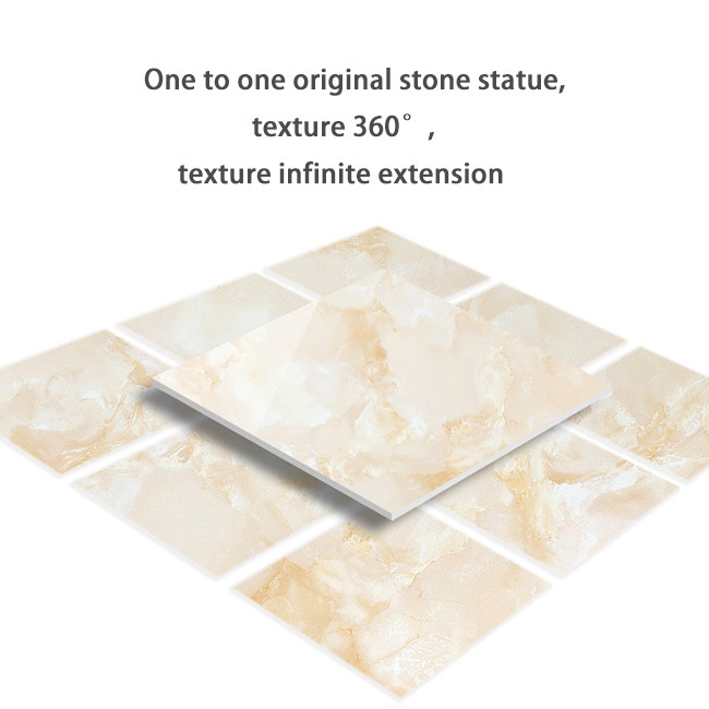 แอนติสลิป โปรเซลีนครบกระจก 800x800 มิลลิเมตร ไดมอนด์ ห้องนั่งเล่นพื้นไดมอนด์