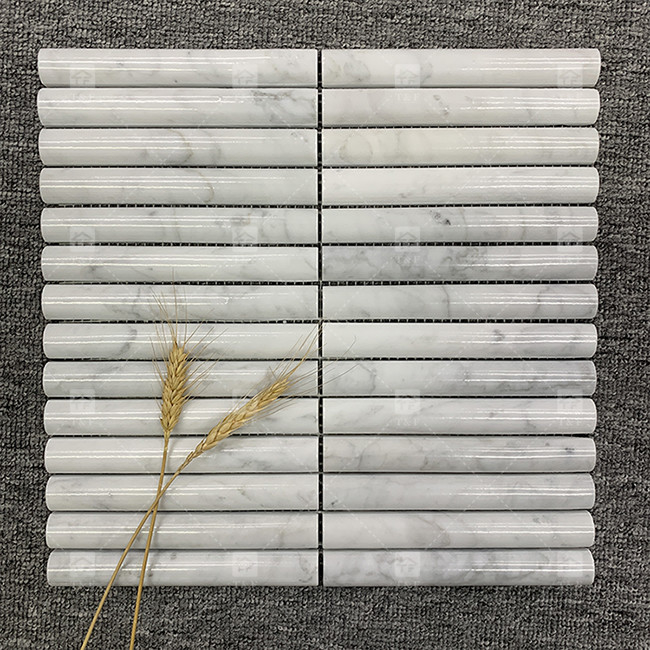 รูปแบบมาร์มเบอร์ 3 มิติ อาร์ค สายยาว โมไซค์ ดินผนัง Tile สําหรับทีวี Backdrop ห้องครัว Backsplash