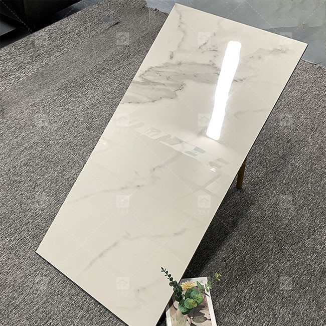 600x1200มม สีขาว Carrara สวยกระจกกระจกกระจกสําหรับพื้น