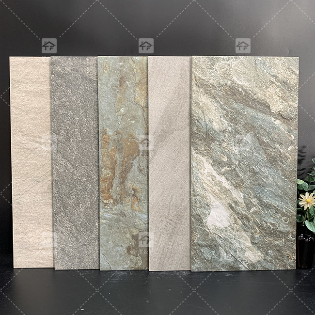 300x600 มม แมท 3D กระเบื้องเซรามิก ตกแต่งผนังภายนอก กระเบื้องโพรเซลินสําหรับผนัง